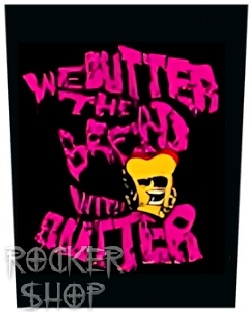 Nášivka WE BUTTER THE BREAD WITH BUTTER chrbtová-Pink Logo
