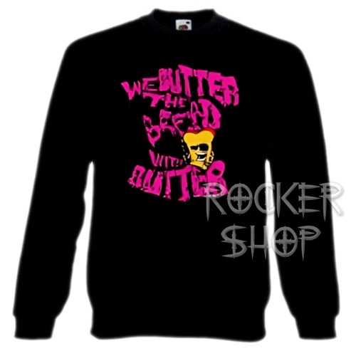 Mikina WE BUTTER THE BREAD WITH BUTTER pánska-Pink Logo