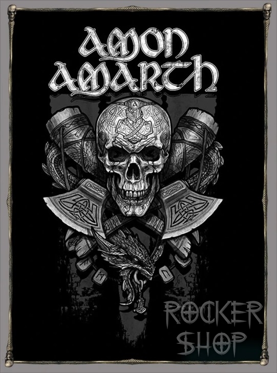 Nášivka AMON AMARTH chrbtová-Skull And Axe