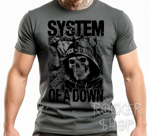 Tričko SYSTEM OF A DOWN pánske-Skull/Grey