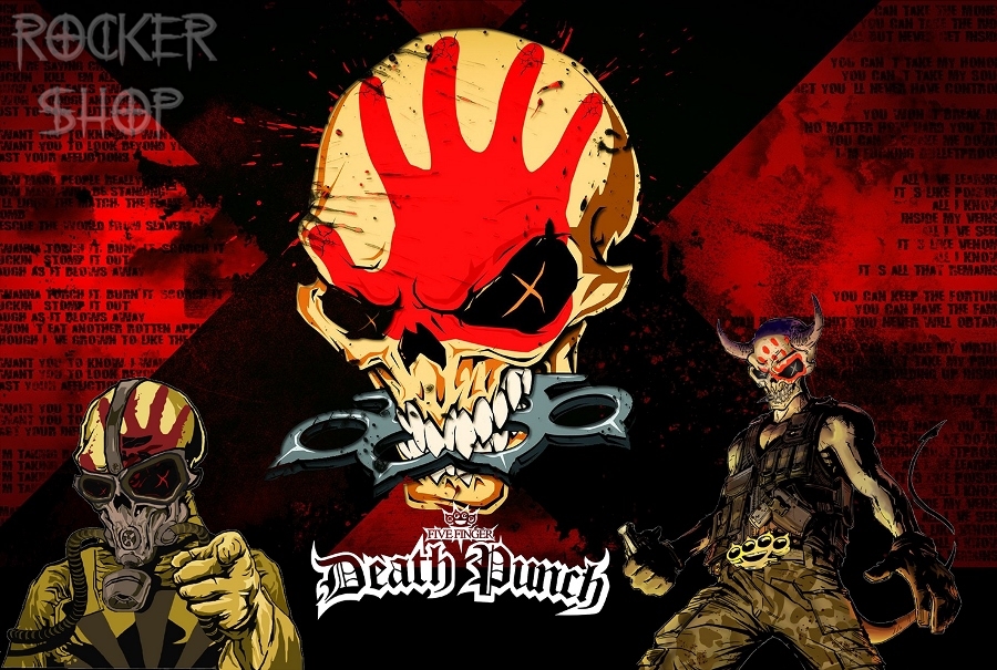 Obrus FIVE FINGER DEATH PUNCH-Skull