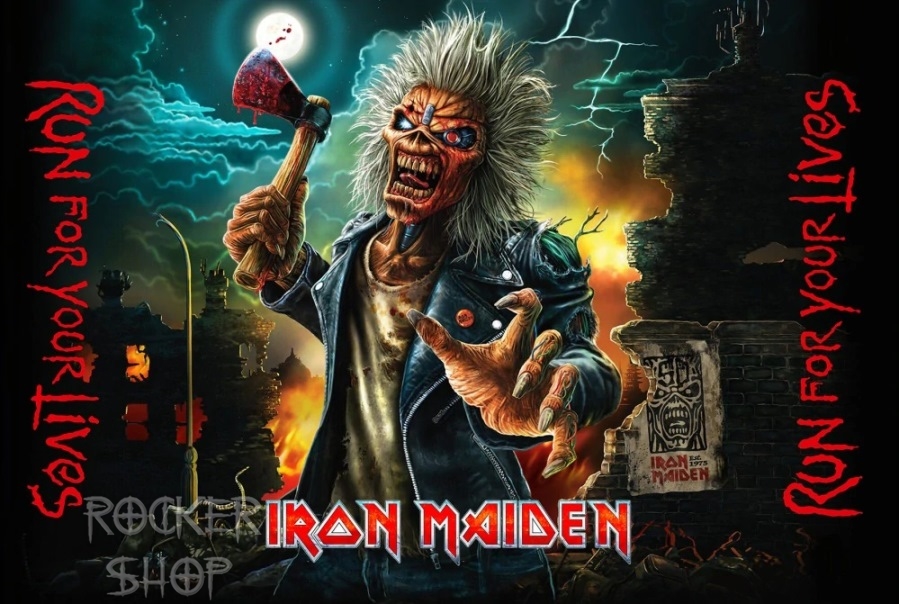 Obrus IRON MAIDEN-Run For Your Lives
