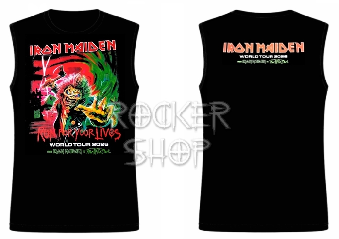 Tričko IRON MAIDEN pánske-Run For Your Lives Tour/bez rukávov