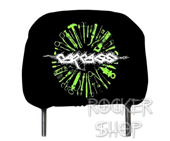 Návlek na opierku hlavy CARCASS-Green Logo