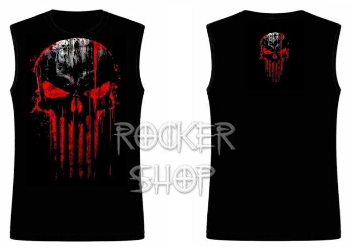 Tričko PUNISHER pánske-Bloody Skull/bez rukávov