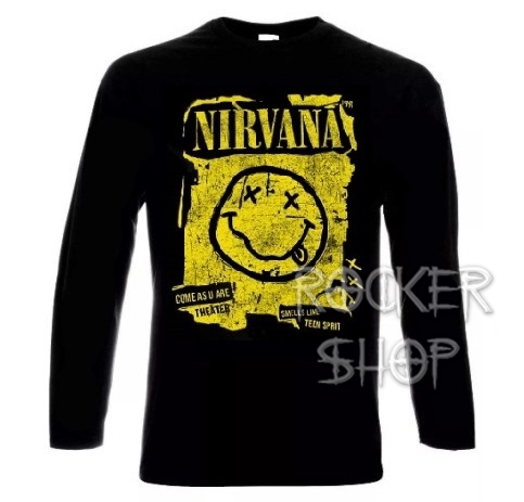 Tričko NIRVANA pánske-Smiley/dlhý rukáv