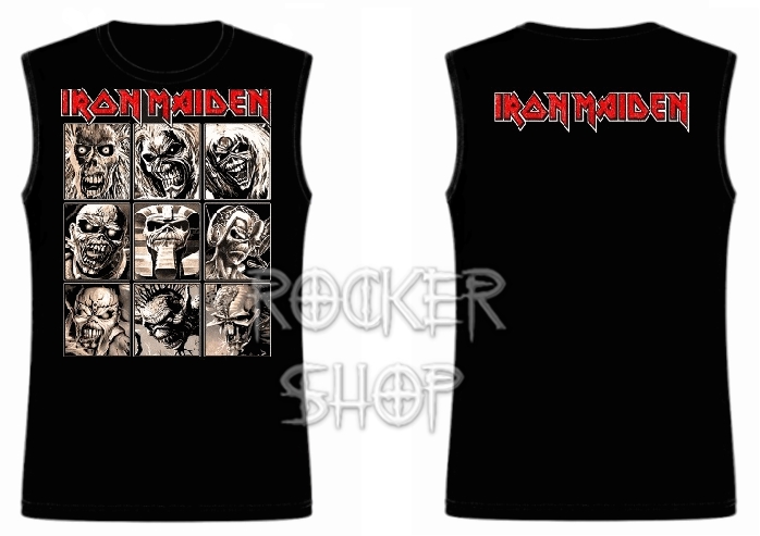Tričko IRON MAIDEN pánske-Nine Eddies/bez rukávov