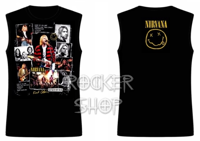 Tričko NIRVANA pánske-Kurt Cobain/bez rukávov