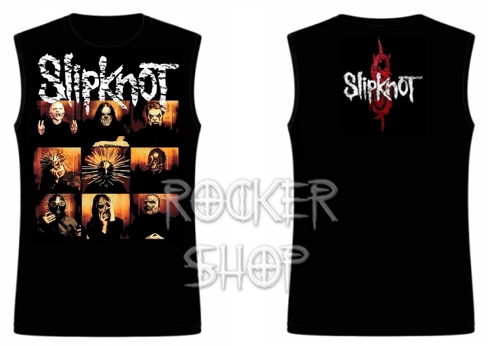 Tričko SLIPKNOT pánske-Band In Frames/bez rukávov