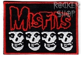 Nášivka MISFITS nažehľovacia-Skulls Black