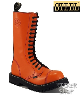 Topánky STEEL-15 dierkové oranžové