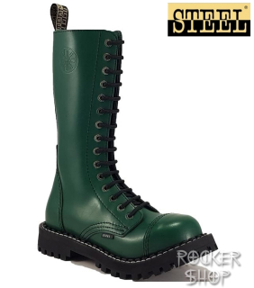 Topánky STEEL-15 dierkové zelené