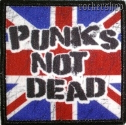Nášivka PUNKS NOT DEAD foto-UK Flag