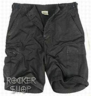 Nohavice RIP-STOP pánske kapsáče krátke-čierne