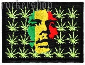 Nášivka BOB MARLEY nažehľovacia-Multi Grass