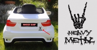 Nálepka HEAVY METAL HAND na auto 