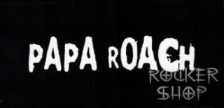 Nášivka PAPA ROACH-biele logo