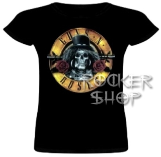Tričko GUNS N´ROSES dámske-Slash Skull Logo