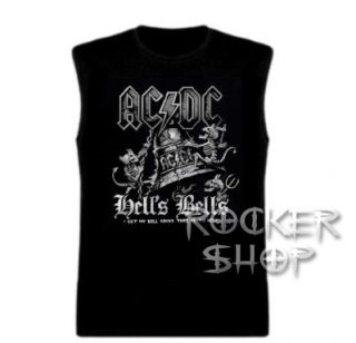 Tričko AC/DC pánske-Hell´s Bells BW/bez rukávov