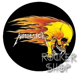 Odznak METALLICA-Flames Skull