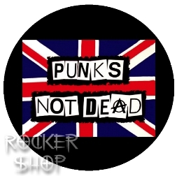 Odznak PUNKS NOT DEAD-UK Logo