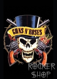 Nášivka GUNS N´ROSES foto-Top Hat Skull