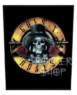 Nášivka GUNS N´ROSES chrbtová-Slash Skull Logo