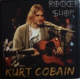 Nášivka KURT COBAIN foto-Guitar And Logo