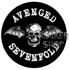 Odznak AVENGED SEVENFOLD-Skull BW