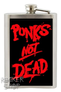 Ploskačka PUNKS NOT DEAD-Red Logo