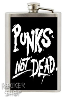 Ploskačka PUNKS NOT DEAD-White Logo