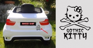 Nálepka GOTHIC KITTY na auto 