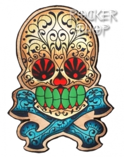 Nášivka MEXICO SKULL foto Cut