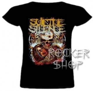 Tričko SUICIDE SILENCE dámske-Skull Hug