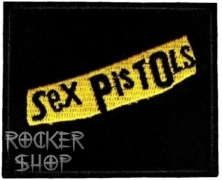 Nášivka SEX PISTOLS nažehľovacia-Yellow Logo