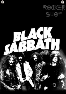 Vlajka BLACK SABBATH-Band BW