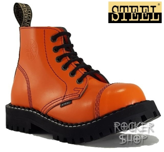 Topánky STEEL-6 dierkové oranžové