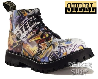 Topánky STEEL-6 dierkové graffiti