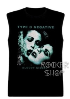 Tričko TYPE O NEGATIVE pánske-Bloody Kisses Cover/bez rukávov