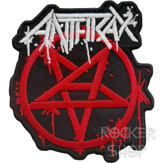 Nášivka ANTHRAX nažehľovacia-Pentagram