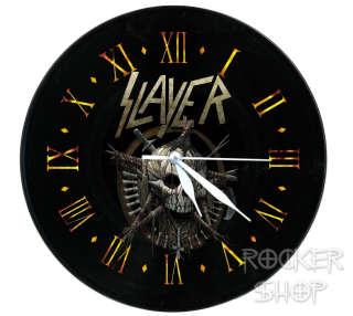 Nástenné hodiny SLAYER vinyl-Skull