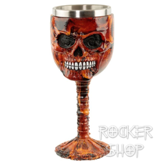 Pohár SKULL BROWN MARBLE