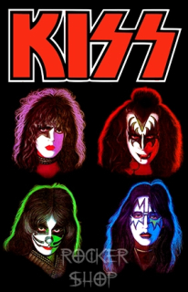 Vlajka KISS-Colored Faces