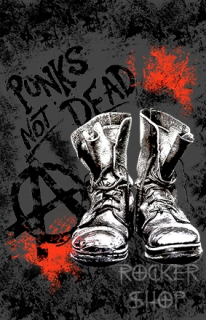 Vlajka PUNKS NOT DEAD-Boots
