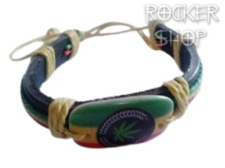 Náramok RASTA-Ganja Leaf