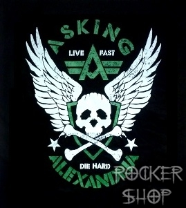 Nášivka ASKING ALEXANDRIA chrbtová-Live Fast Die Hard