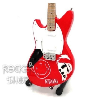 Mini gitara NIRVANA-Kurt Cobain Fender Mustang Red