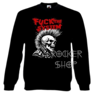 Mikina FUCK THE SYSTEM pánska-Skull