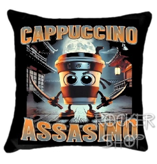 Vankúš ITALIAN BRAINROT-Cappuccino Assasino