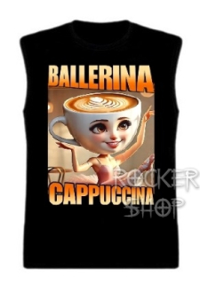 Tričko ITALIAN BRAINROT pánske-Ballerina Cappuccina/bez rukávov